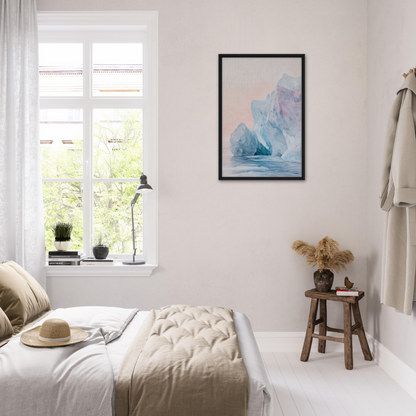 Bright, airy bedroom featuring Iceberg Ephemeron Ballet and stylish white decor