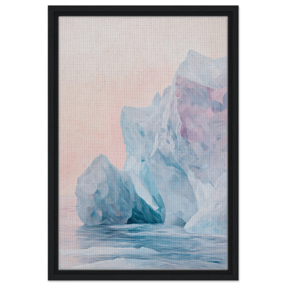 Iceberg Ephemeron Ballet artwork featuring blue and purple hues in a black frame