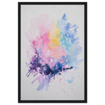 Colorful abstract watercolor painting in Imbibe Celestial Alchemy framed canvas print