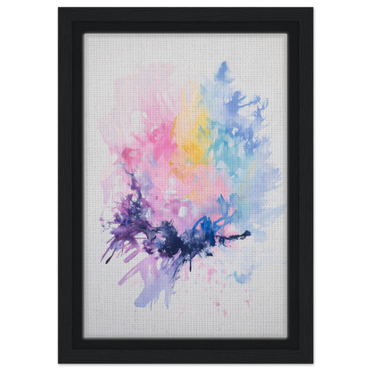 Framed canvas print of Imbibe Celestial Alchemy with vibrant pastel watercolor hues