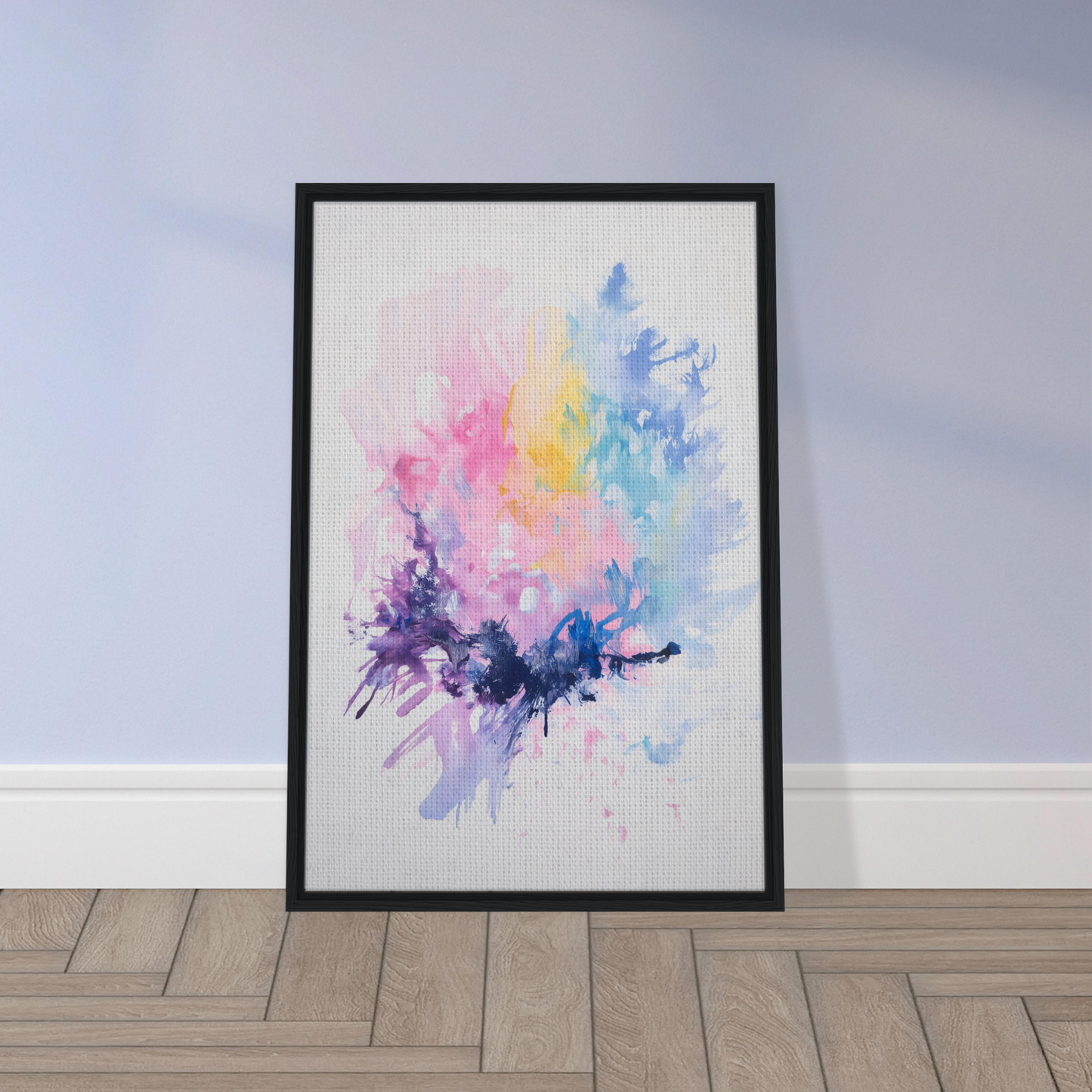 Framed watercolor painting in vibrant colors for Imbibe Celestial Alchemy room decor