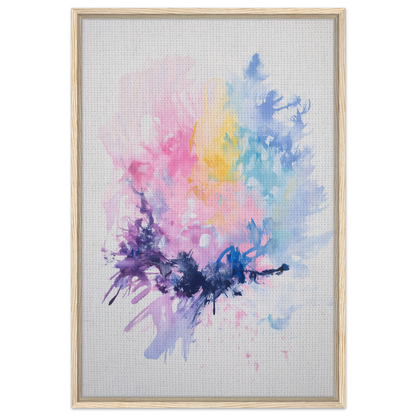 Abstract watercolor painting with pastel colors for Imbibe Celestial Alchemy framed canvas wall decor