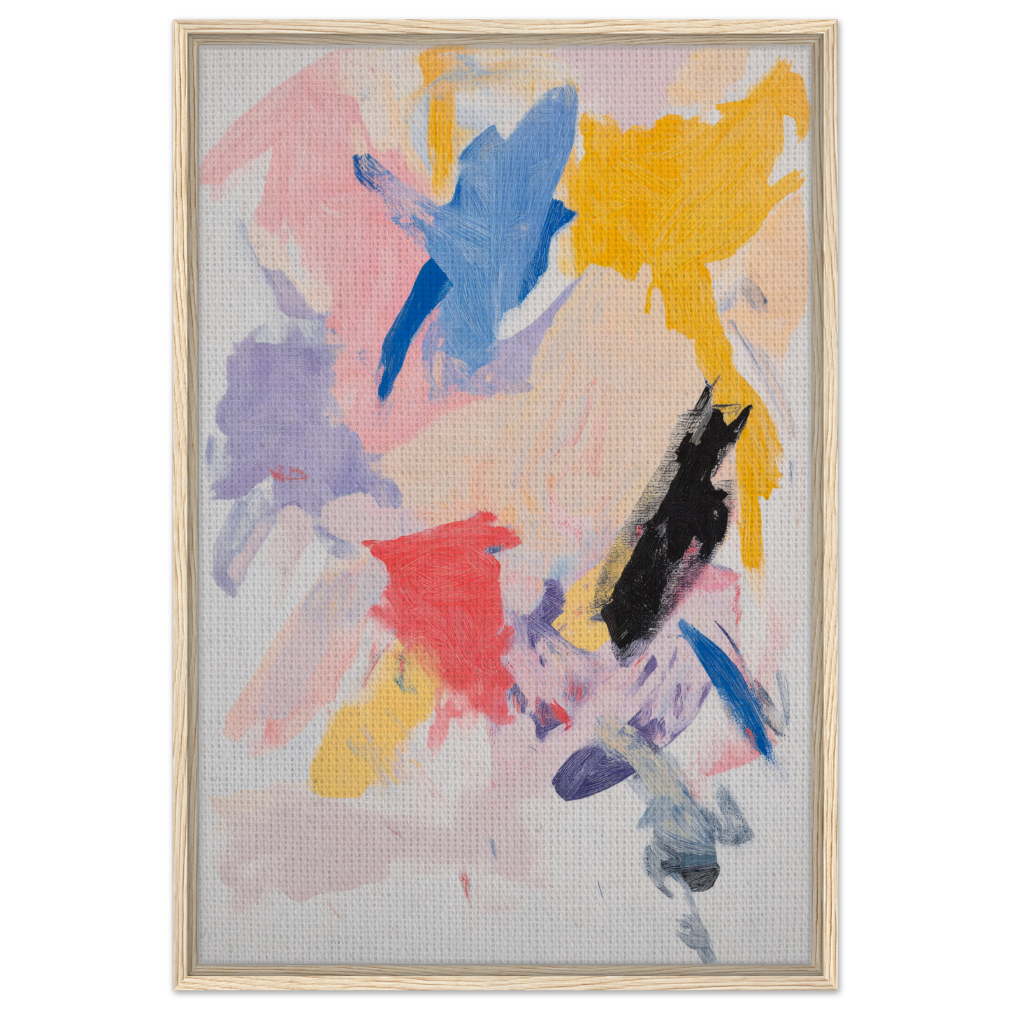 Abstract painting with vibrant hues in Joy’s Chromatic Fugue for stylish room decor