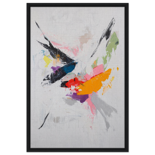 Vibrant abstract painting in Kadinsky’s Blissstorm, framed canvas print by Fashion Oracle