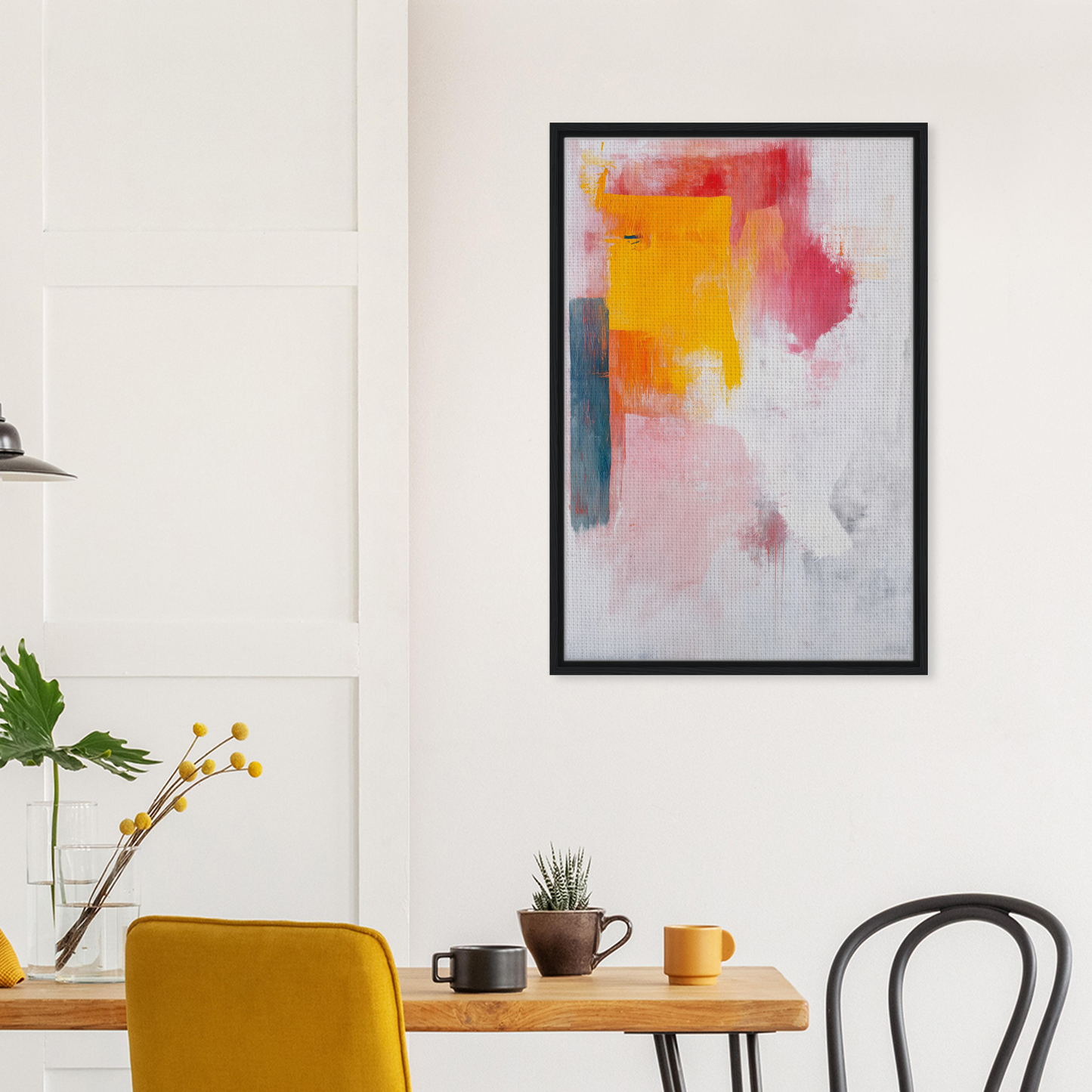 Framed canvas print of vibrant Abstract painting, Kaleidoscope Yearning Illumination