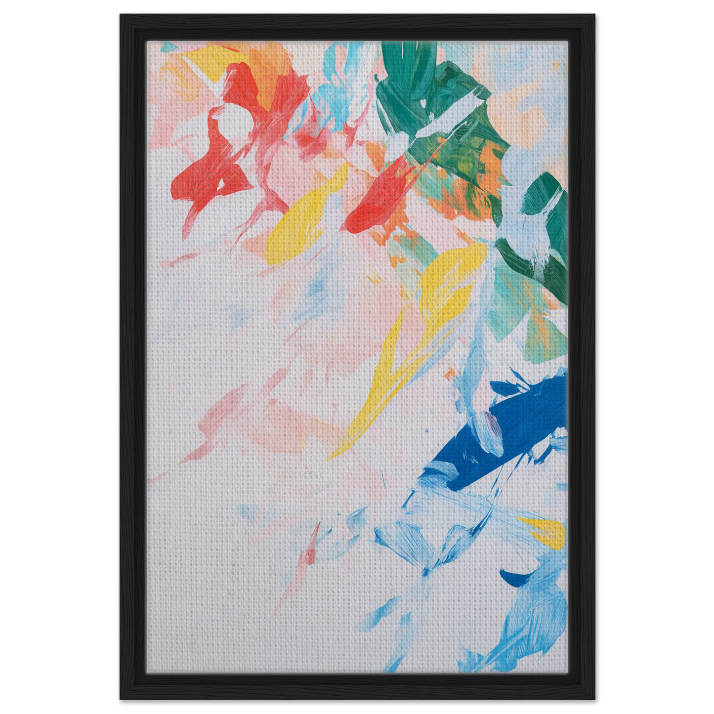 Abstract painting featuring colorful brushstrokes, ideal for Kaleidoscopic Rhapsody Dance room decor