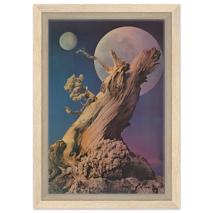 Twisted driftwood resembling Lunar Tree Epiphany in a fashion oracle® framed canvas print