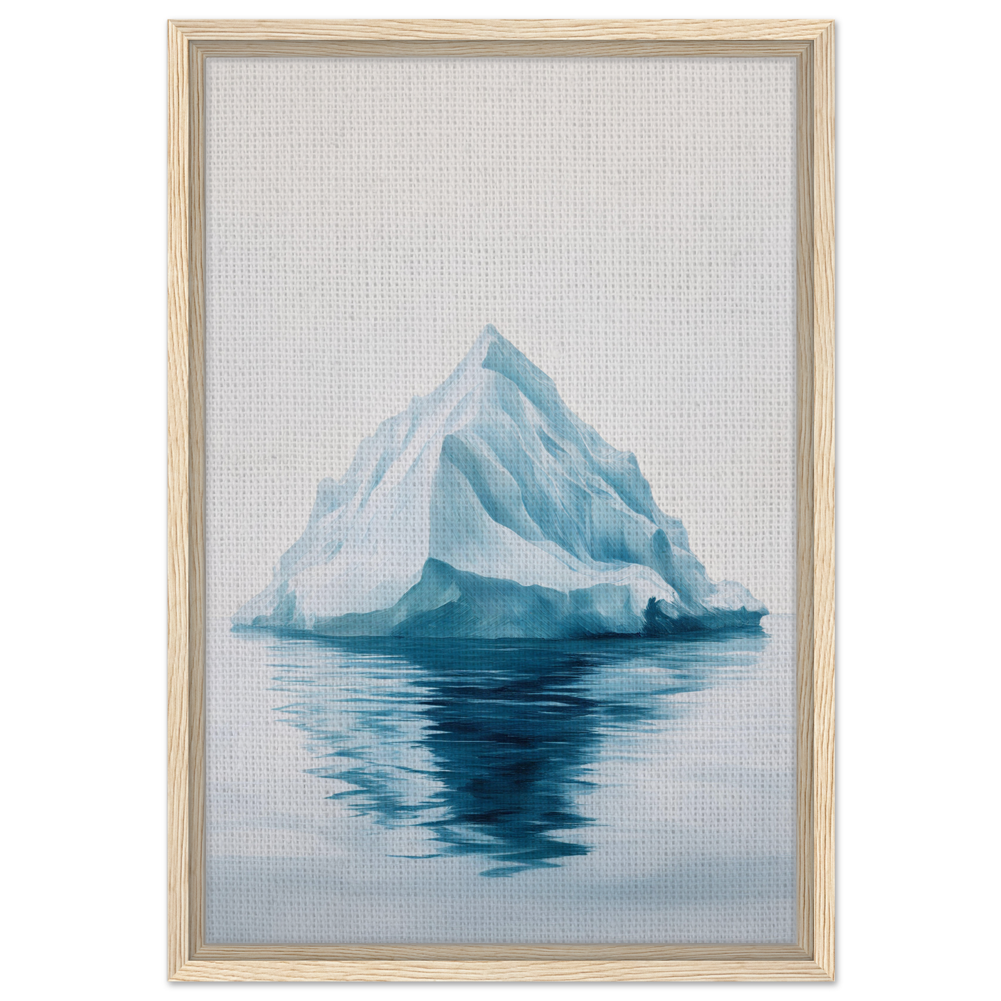 Majestic Frozen Reverie featuring an iceberg reflection in calm water, elegant room decor