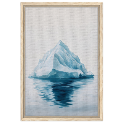 Majestic Frozen Reverie featuring an iceberg reflection in calm water, elegant room decor