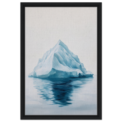 Iceberg reflecting in calm water, perfect for Majestic Frozen Reverie framed canvas art