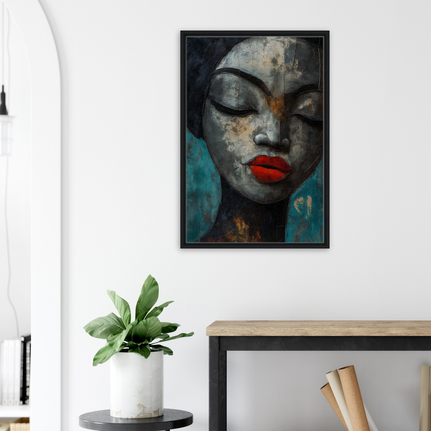 Striking portrait from Meditative Sansword Reveries, ideal for elegant room decor