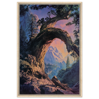 Natural rock arch framing a mountain view, ideal for Mist Vortex Gateway room decor