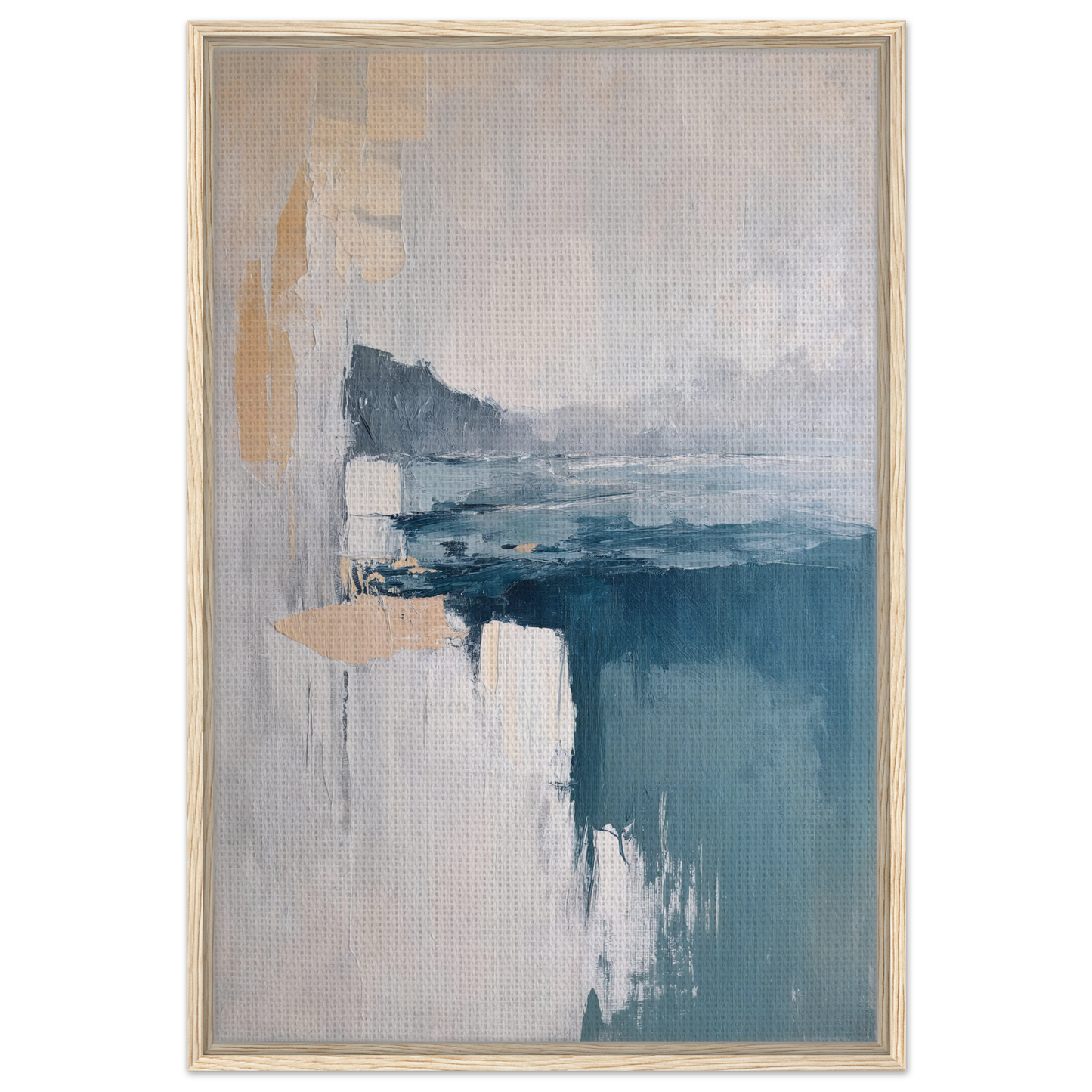 Abstract painting in muted tones for Misty Dreamscape Whispers room decor by Fashion Oracle™