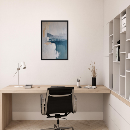 Minimalist home office featuring Misty Dreamscape Whispers and stylish room decor