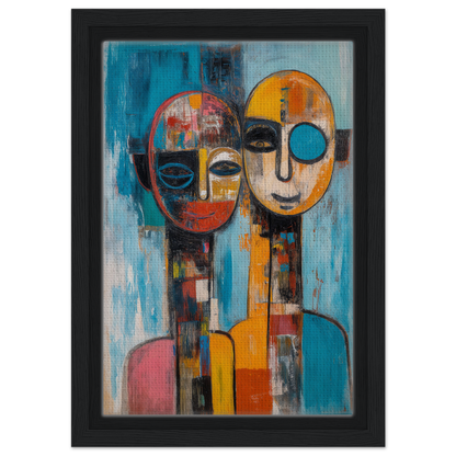 Abstract painting of vibrant stylized figures for Mosaic Mindscape Ballet room decor