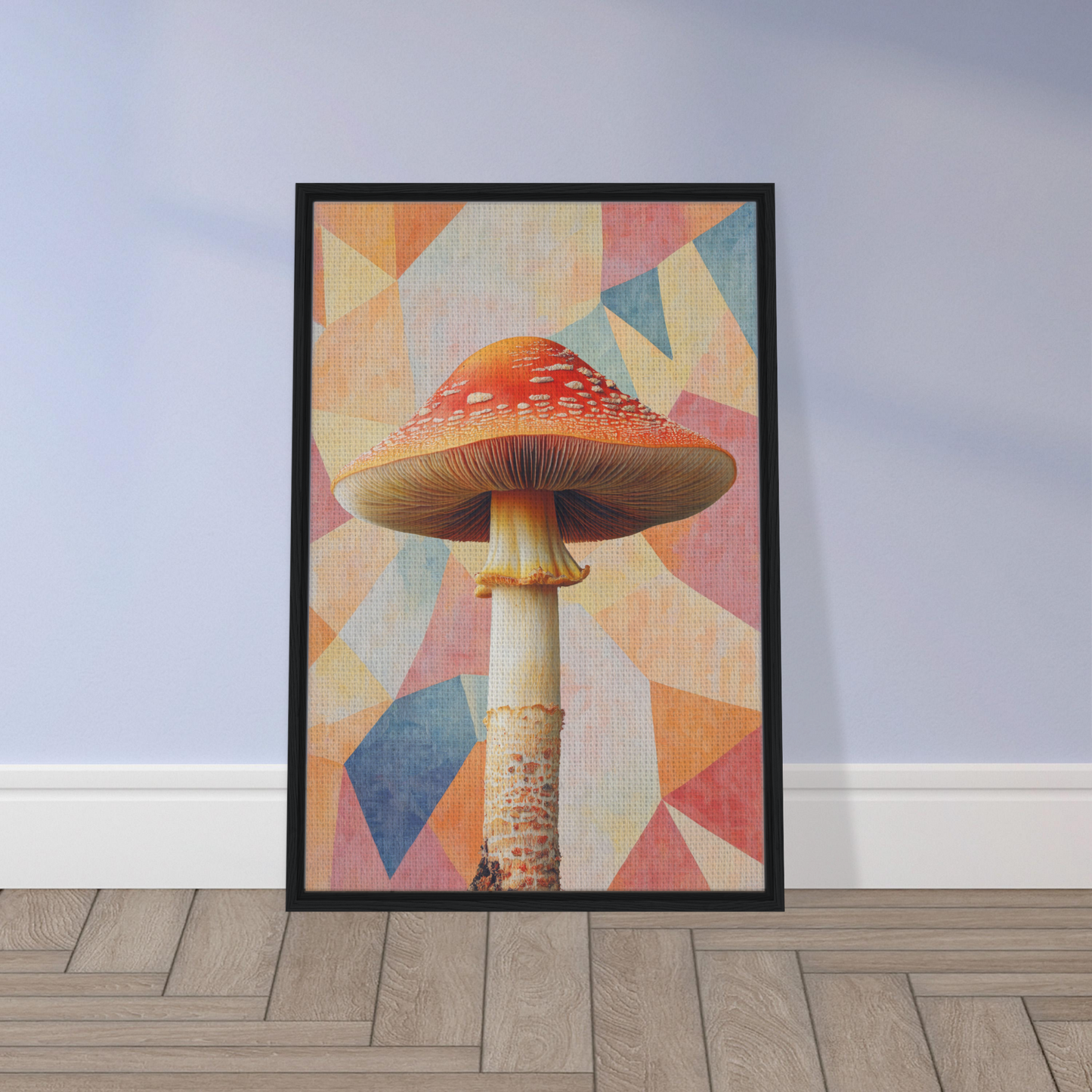 Colorful mushroom illustration for Mushroom Mindscapes framed room decor