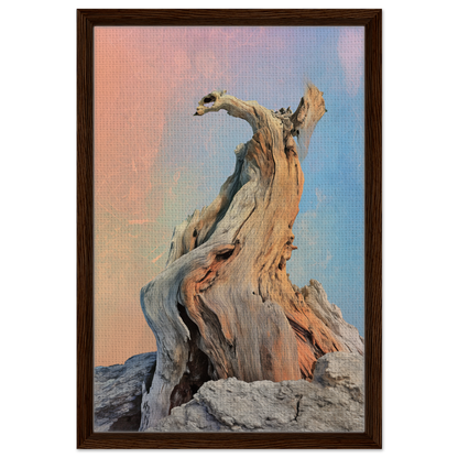 Twisted driftwood with gnarled branches, ideal for Mystic Driftwood Dream room decor