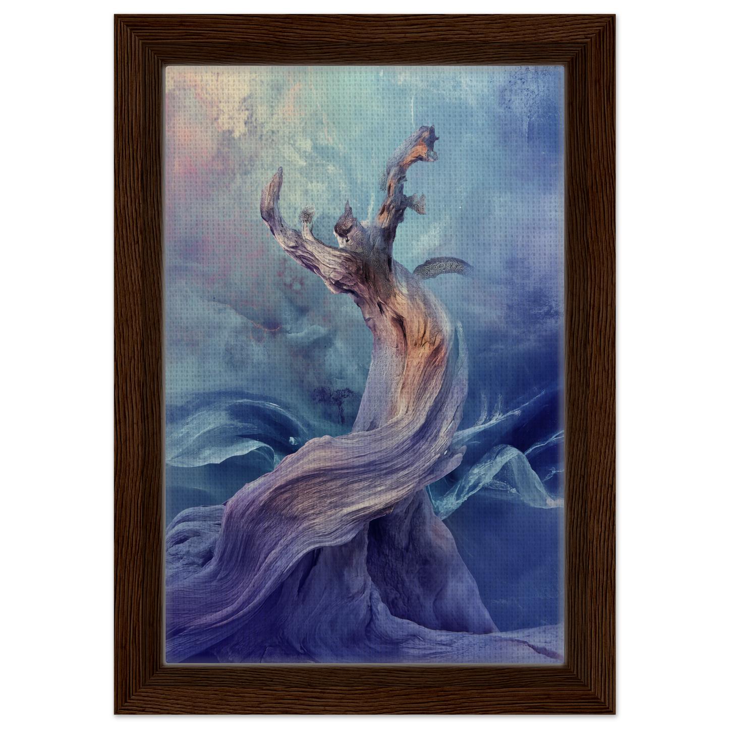 Ethereal figure in swirling waters, embodying the Mystical Organic Dance for room decor