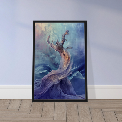 Framed painting of a mystical female figure in water for Mystical Organic Dance room decor