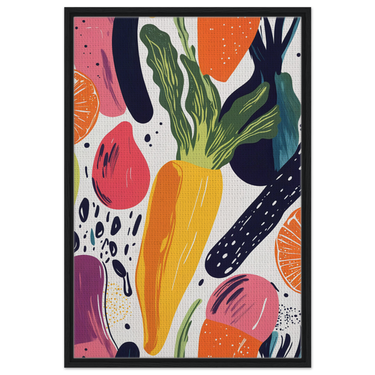 Colorful abstract painting of fruits and vegetables in Nourishment Reverberation Fields