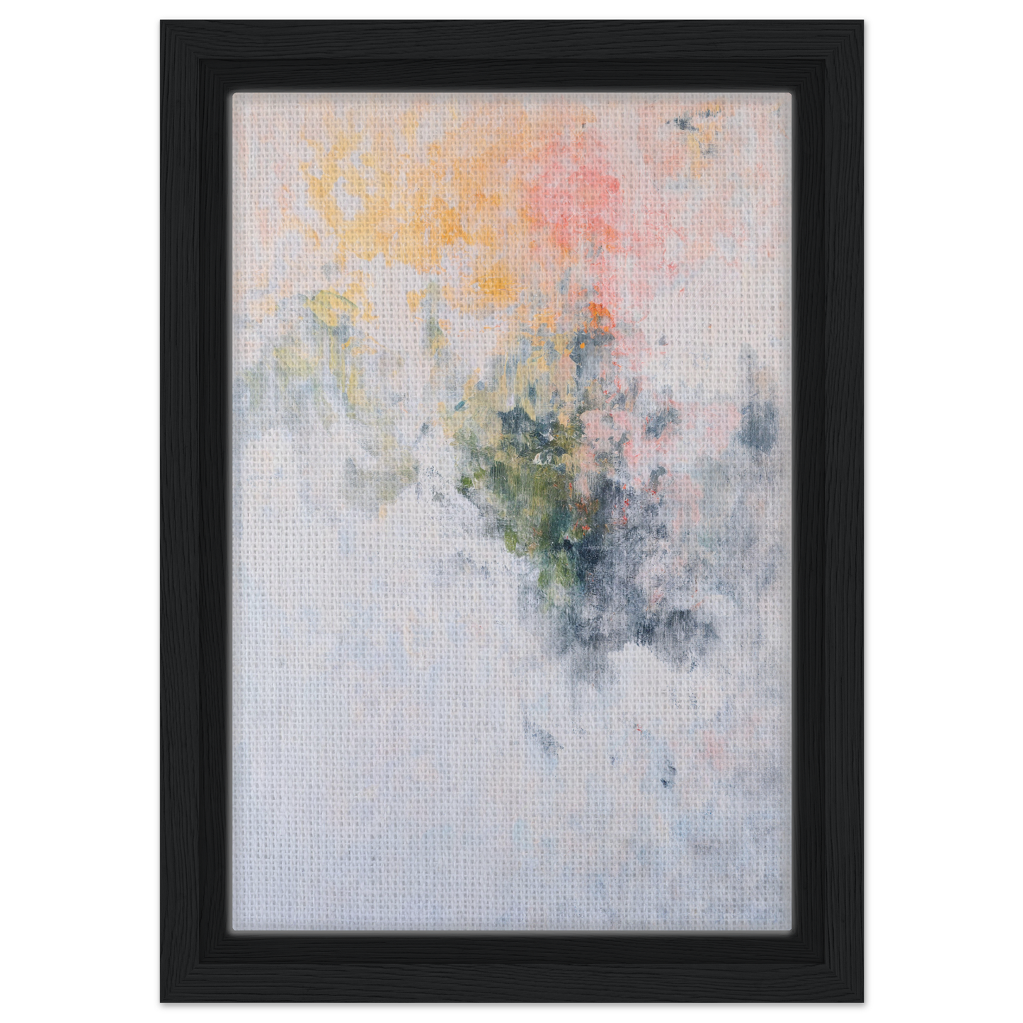 Abstract painting in soft pastel colors for Paradox Gleam Prism framed canvas print