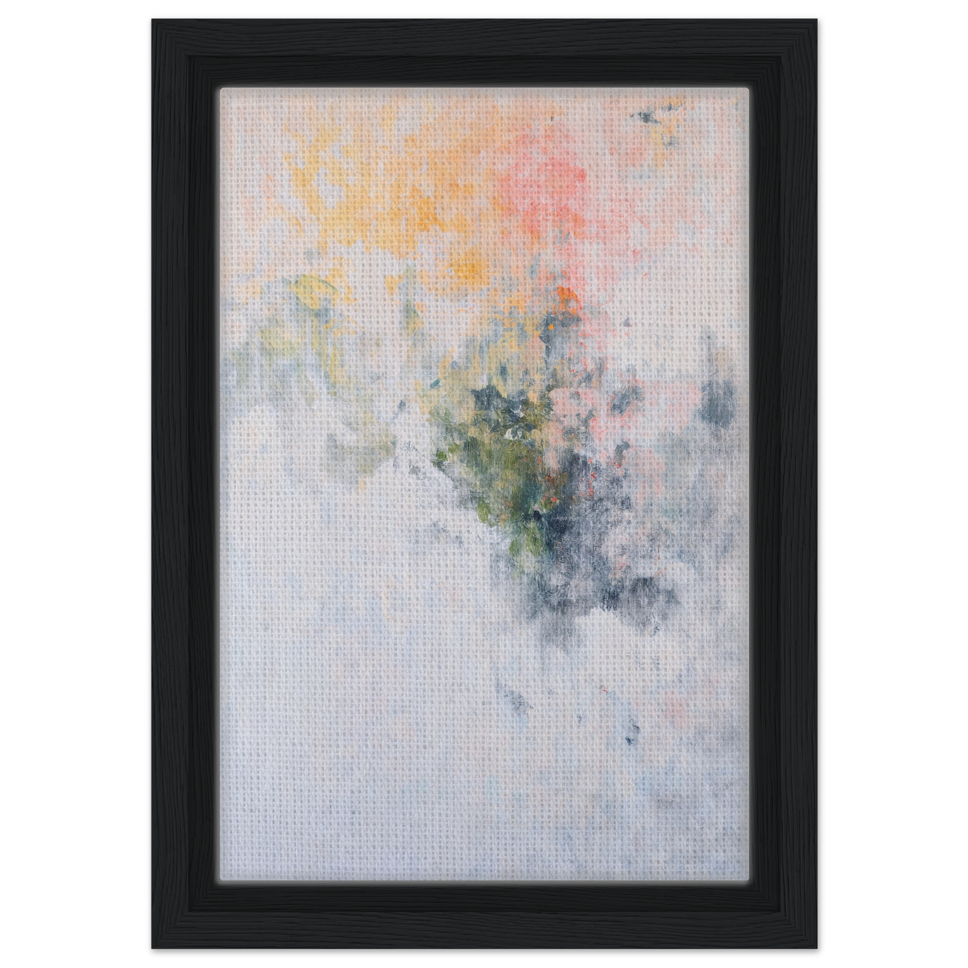 Abstract painting in soft pastel colors for Paradox Gleam Prism framed canvas print