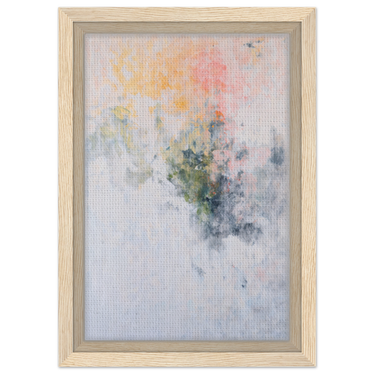 Abstract watercolor painting in soft pastels, framed canvas print named Paradox Gleam Prism