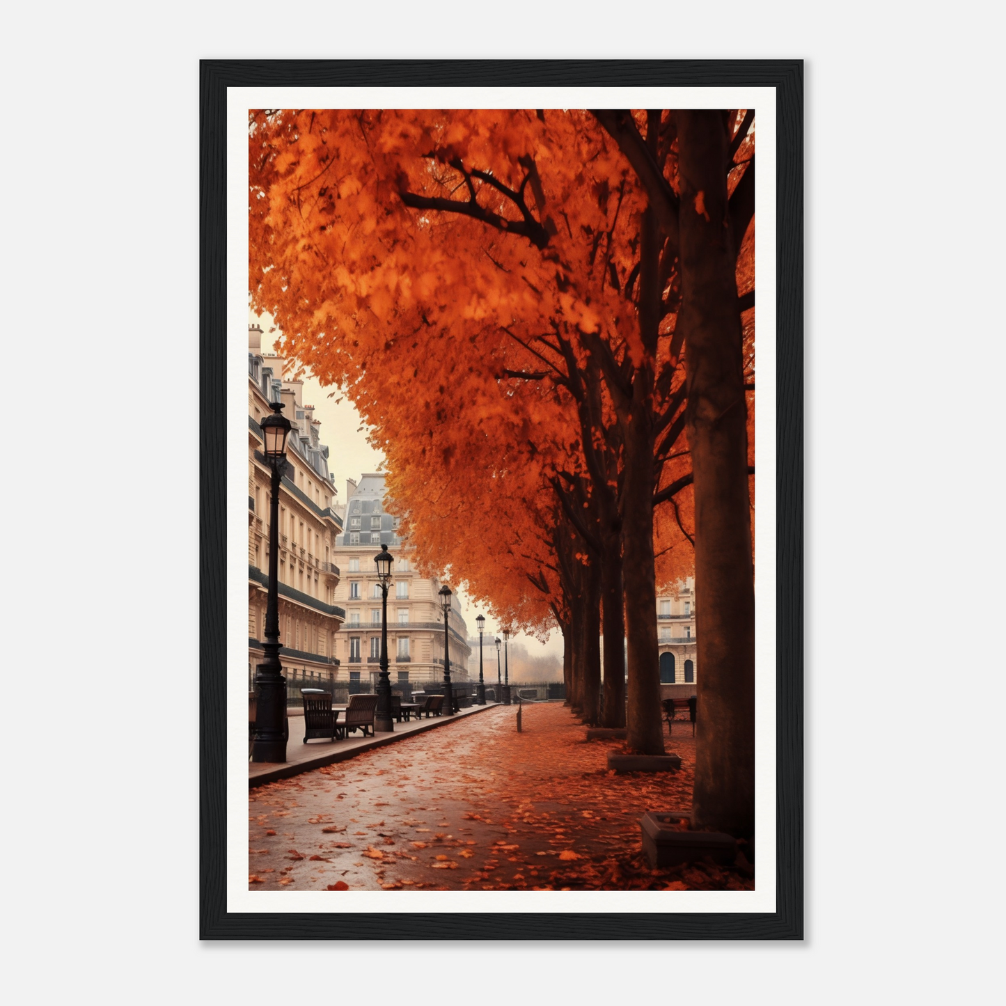 Paris autumn framed print