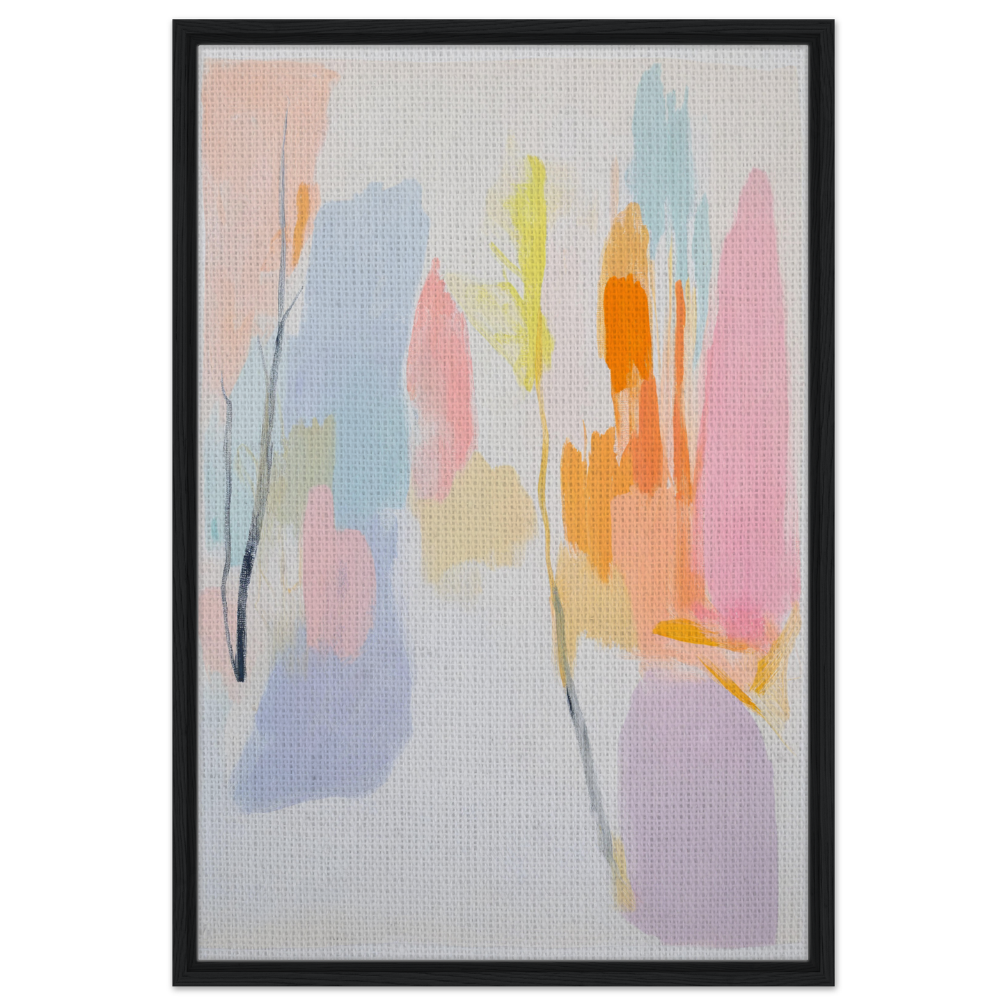 Abstract painting of soft pastel brushstrokes for Pastel Dreamscape Melody room decor