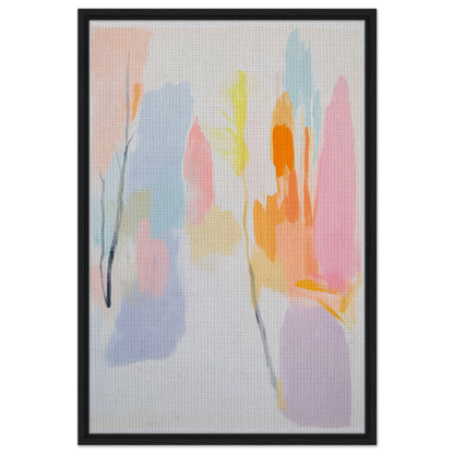 Abstract painting of soft pastel brushstrokes for Pastel Dreamscape Melody room decor