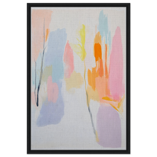 Abstract painting of soft pastel brushstrokes for Pastel Dreamscape Melody room decor