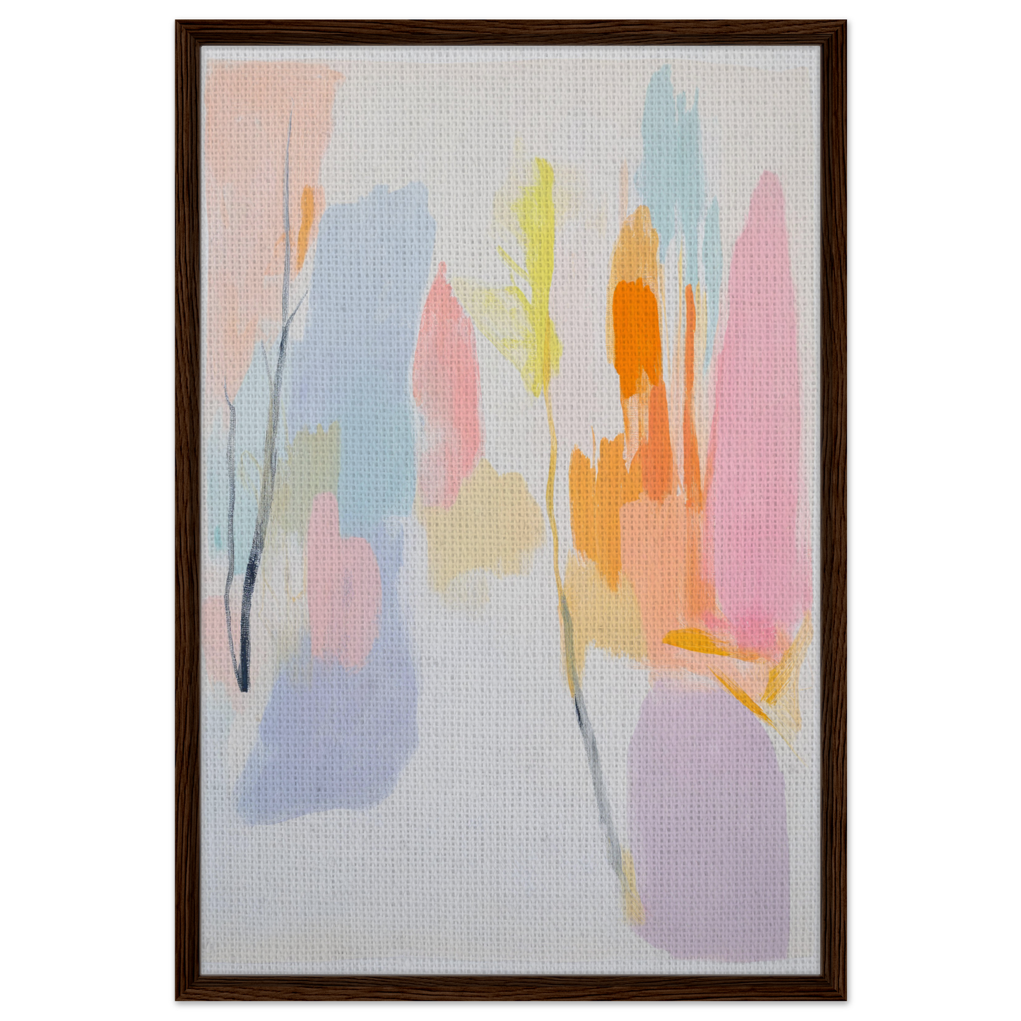 Abstract painting with soft pastel brushstrokes, ideal for Pastel Dreamscape Melody room decor