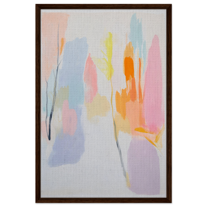 Abstract painting with soft pastel brushstrokes, ideal for Pastel Dreamscape Melody room decor