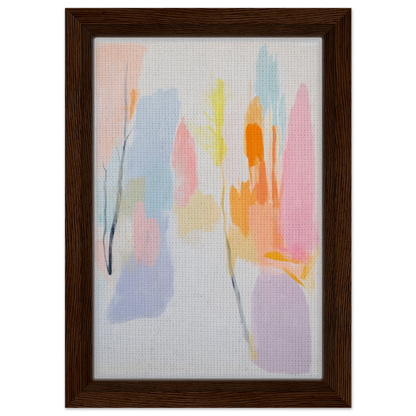 Framed abstract painting in soft pastels, ideal for Pastel Dreamscape Melody room decor