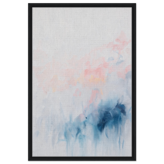 Abstract watercolor painting in soft pink and blue tones for Pastel Reverie room decor