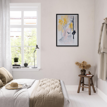 Bright, airy bedroom featuring Pastel Whimsy Echo minimalist room decor and neutral colors