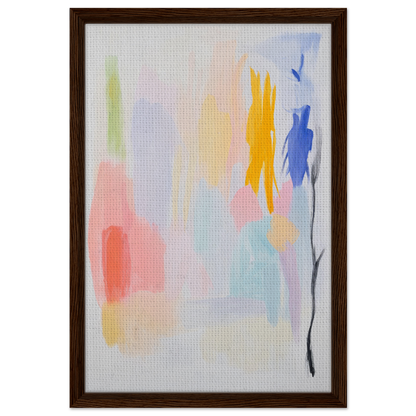 Framed canvas wall art featuring Pastels in Harmony, an abstract expressionism design