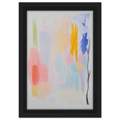 Abstract painting in soft pastels, elegantly framed, perfect for modern room decor