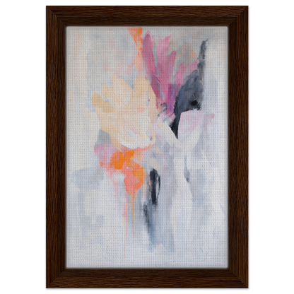 Abstract painting in soft pastels with fluid brushstrokes, part of Petal-Loom Murmurs collection