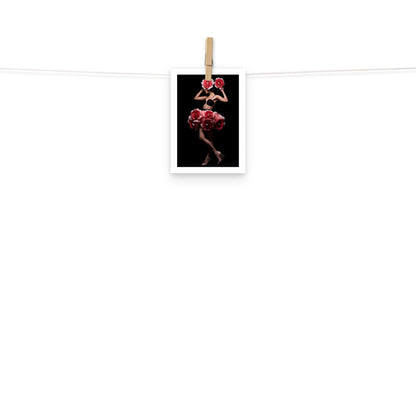 A photo hanging on a clothes line