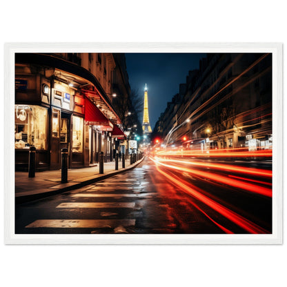 A photo of a street with cars and buildings