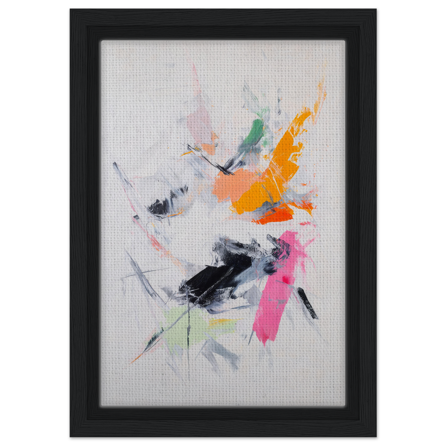 Abstract painting in Pigment Tempest Unfolds, framed canvas print by Fashion Oracle