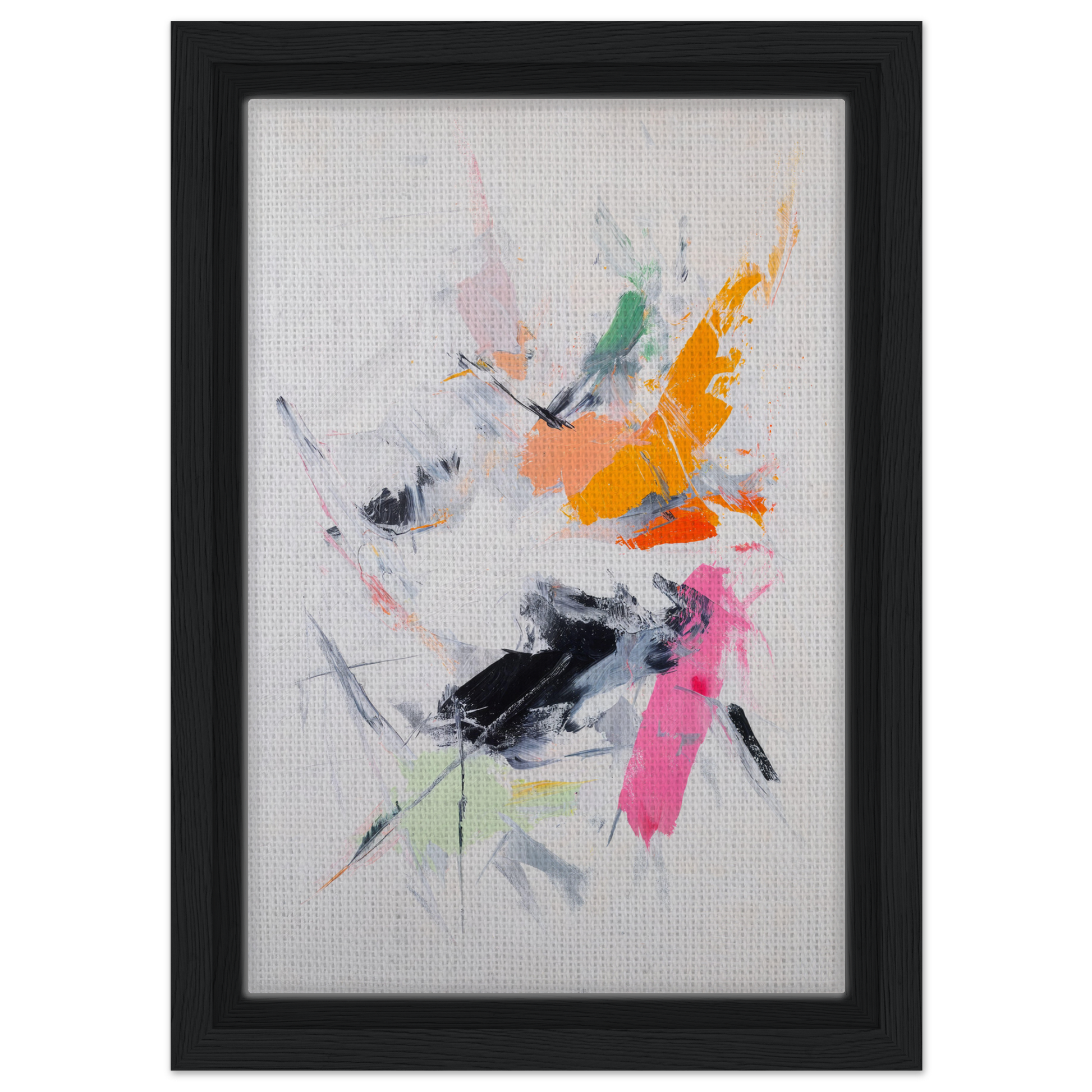 Abstract painting in Pigment Tempest Unfolds, framed canvas print by Fashion Oracle