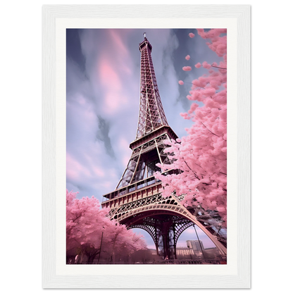 A pink eiff tower in paris, france