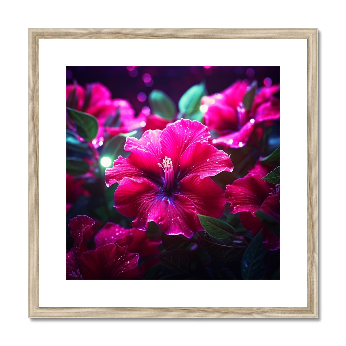 A pink flower with water droplets on it