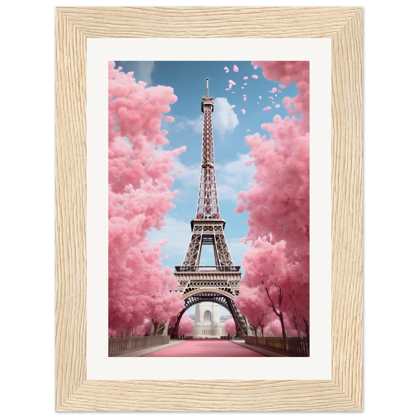 A pink picture of the eiff tower in paris