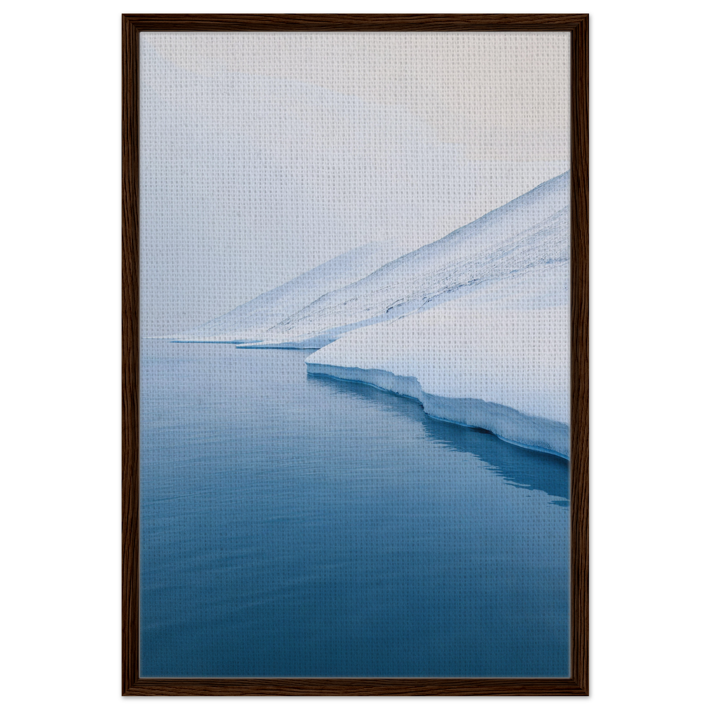 A tranquil winter scene with ice crack over blue water for Polar Reflection Dreamscape room decor