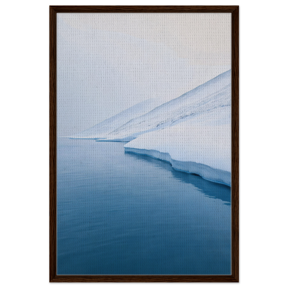 A tranquil winter scene with ice crack over blue water for Polar Reflection Dreamscape room decor