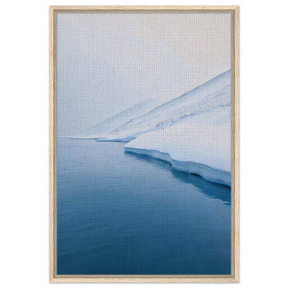 Framed canvas print of Polar Reflection Dreamscape featuring a serene icy landscape