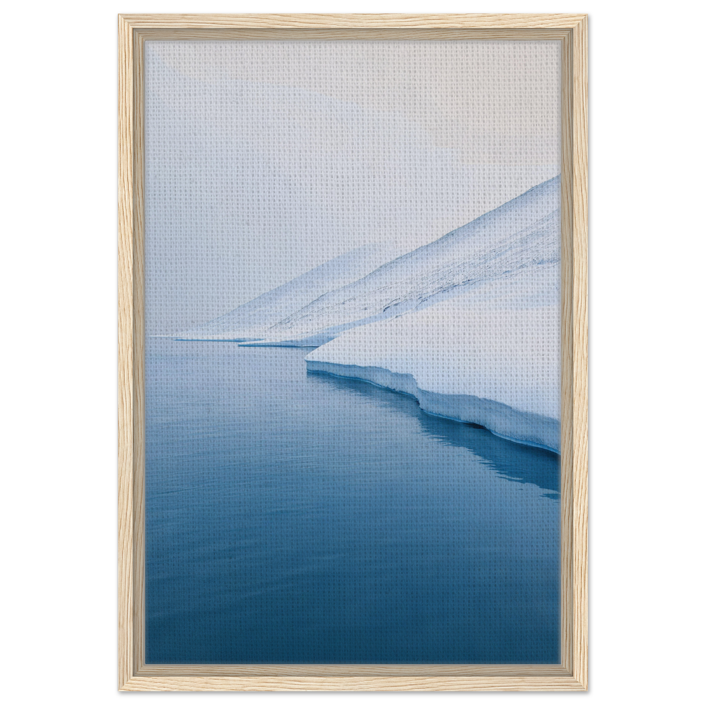 Framed canvas print of a serene icy landscape in the Polar Reflection Dreamscape